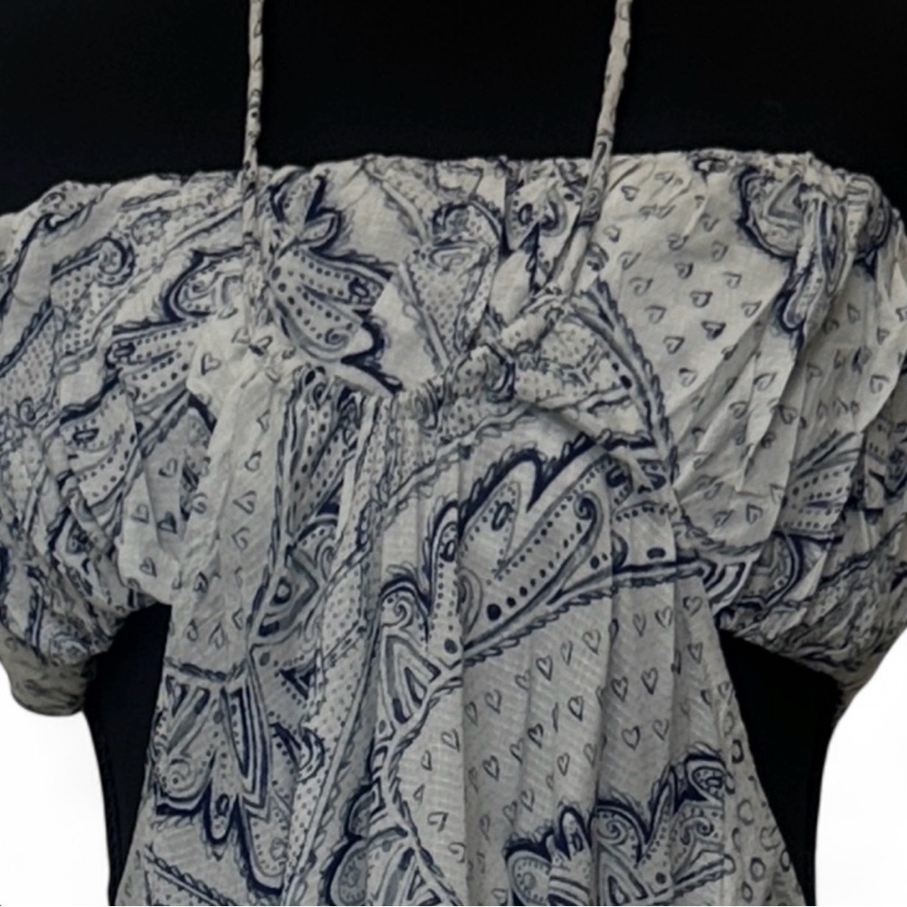 Anthropologie Blue & White Boho Two Piece Dress | Size M | Very Versatile - Picture 7 of 8